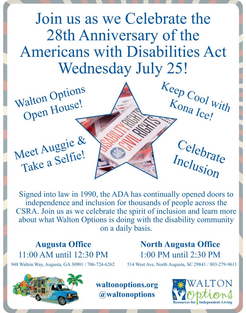 ADA28 Flyer with text details.