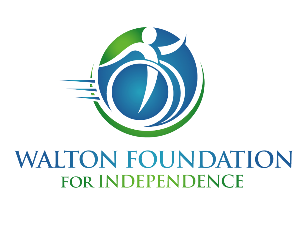 Blue and Green Walton Foundation for Independence Logo